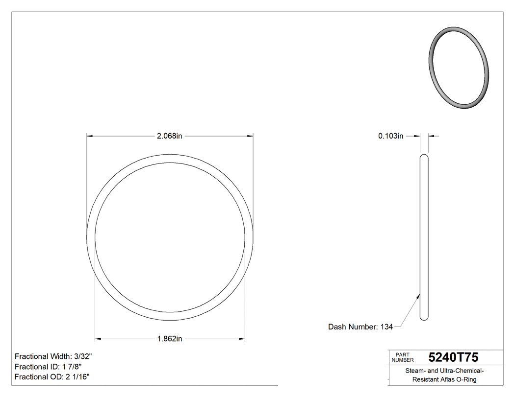 Technical drawing - 5240T75